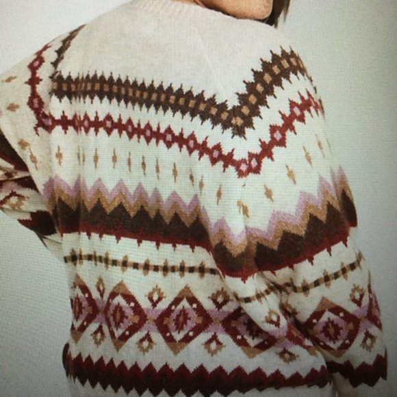 NWT fair isle print knit sweater plus size - Picture 9 of 10